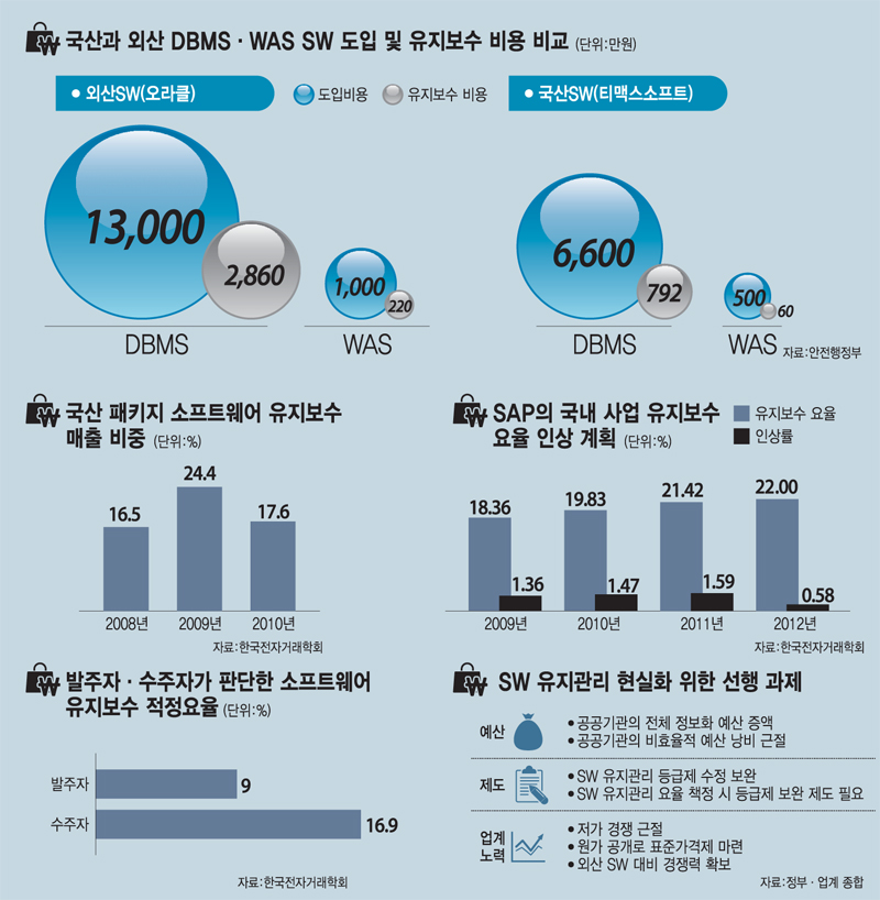 [이슈분석]정보화 예산 증가 없이, SW 유지관리 대가 현실화 어려워