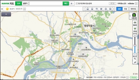 네이버 지도, 이제 북한 지역도 보여준다