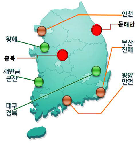 <경제자유구역 지정 현황>