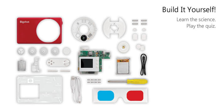 어린이가 간단히 조립해 만들 수 있는 디지털 카메라 `빅샷`. <사진출처:빅샷카메라 홈페이지>