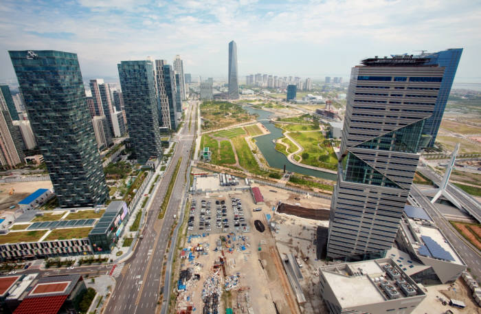 <인천경제자유구역 전경> ※사진:인천경제자유구역청