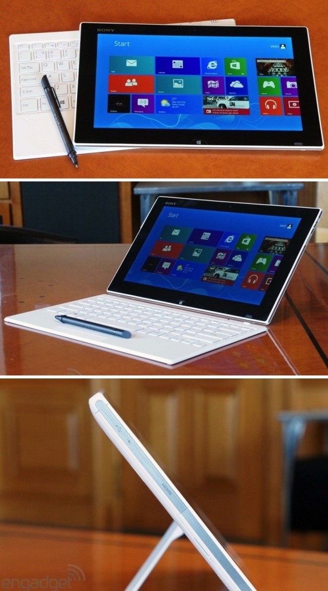 소니 윈도8 태블릿 바이오탭 11 (이미지 출처 : http://www.engadget.com/gallery/sony-vaio-tap-11-hands-on/857939/#!slide=857939)