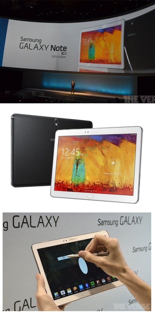 이미지 출처 : http://www.theverge.com/2013/9/4/4694258/samsung-introduces-new-galaxy-note-10-1