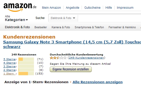 독일 사용자들, 갤노트3 혹평 왜?