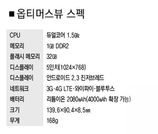 [터치앤리뷰]LG전자 `옵티머스 뷰`