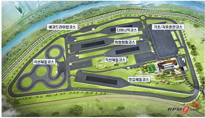 경기도 화성에 자리할 수도권 안전운전 체험교육장 교육시설 구상도.(제공=국토교통부)
