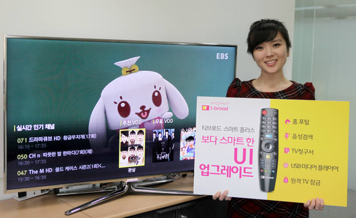 티브로드(대표 이상윤)는 디지털HD방송가입자의 `사용자 인터페이스(UI)`를 업그레이드해 보다 편리한 방송서비스를 제공한다.