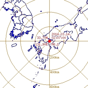 일본 지진 규모 6.1 부산 울산 감지