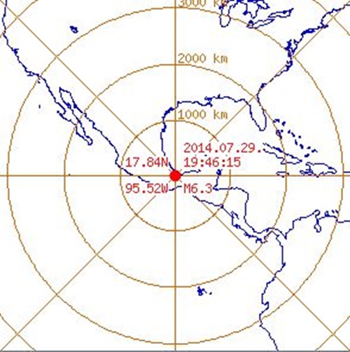 멕시코 지진 규모 6.3
 출처= 네이버/ 웨더아이