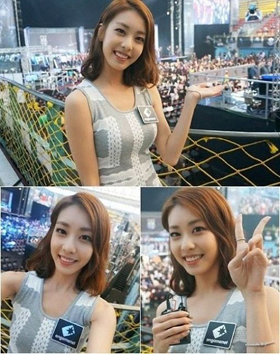 △조은정 아나운서(사진출처: 롤 온게임넷 페이스북)