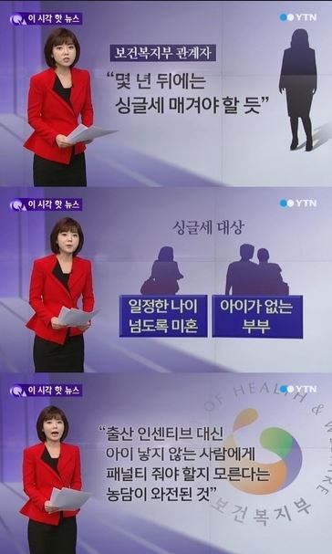 보건복지부 싱글세 논란 해명
 출처:/YTN