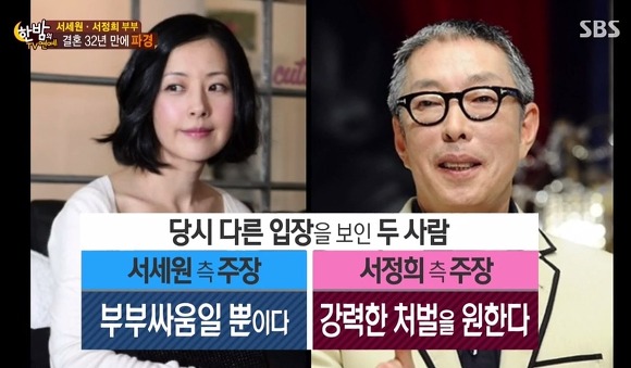 서세원 서정희
 출처:/SBS