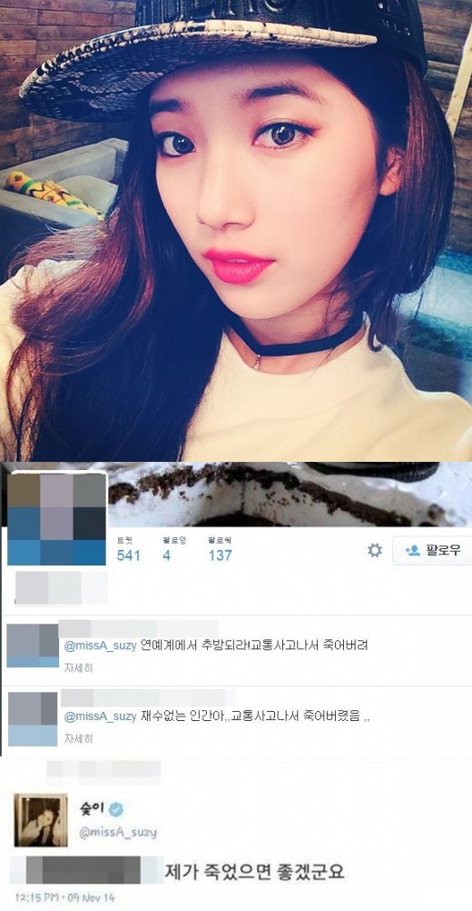 수지 악플러
 출처:/수지 인스타그램