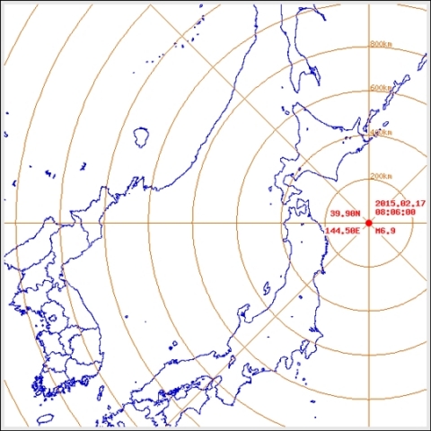 일본 지진 도호쿠 지역
 출처:/기상청 홈페이지