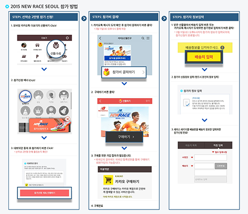 카카오톡 선물하기, 뉴발란스 ‘2015 뉴레이스 서울’ 마라톤 티켓 단독 판매!