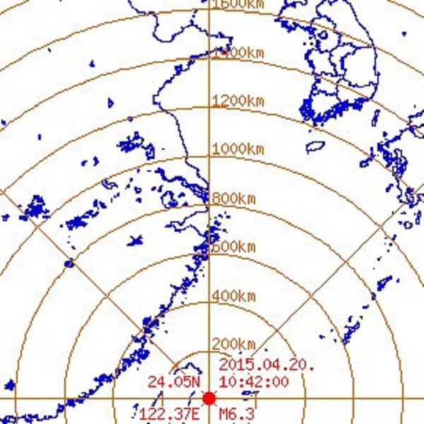 오키나와 지진
 출처:/ 웨더아이