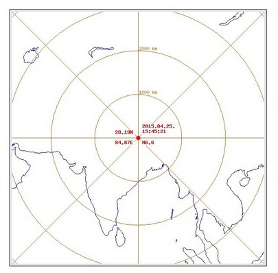 네팔 지진
 출처:/ 도쿄 = 기상청 제공