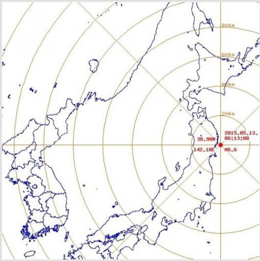 일본 지진
 출처 네이버 재난재해정보