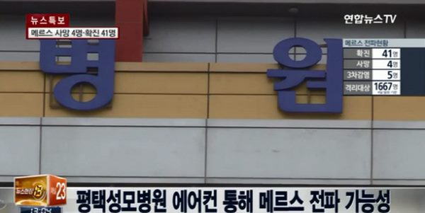 에어컨 의료진 통해 확산 추정
 출처:/ 연합뉴스TV 캡처