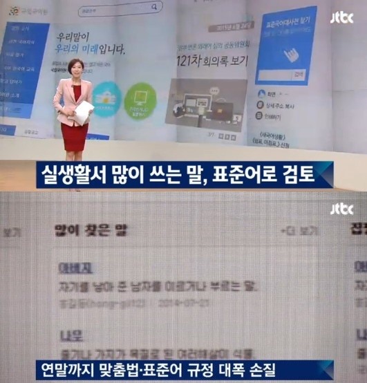 이쁘다 표준어 검토
 출처:/JTBC 화면 캡쳐