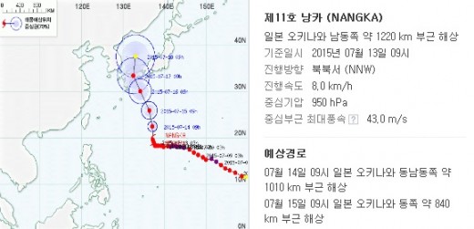 태풍진로/출처:기상청