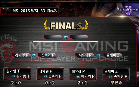 MSI 배 스타2 여성부 리그(WSL), 4강 진출자 가려졌다!