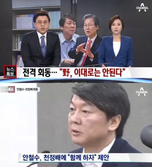 안철수 천정배 회동 출처:/채널A