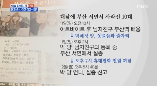 부산 서면 실종
 출처:/MBN
 