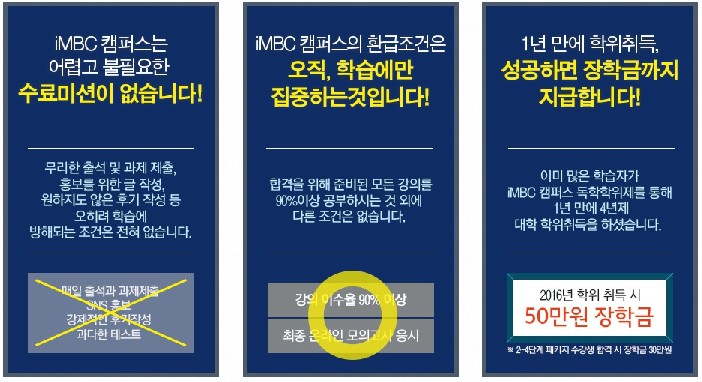 iMBC 캠퍼스, 독학사 시험 불합격 시 ‘수강료 돌려준다’