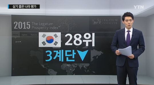 한국 살기좋은 나라 28위
 출처:/YTN 뉴스 캡처
 