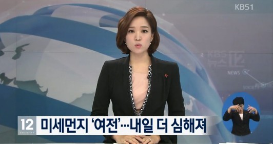 초미세먼지 농도
 출처:/ KBS1 캡처