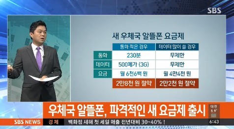 우체국 알뜰폰
 출처:/ SBS 캡처