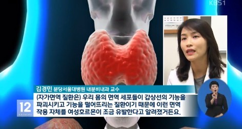 갑상선기능저하증 증상
 출처:/KBS1 캡처