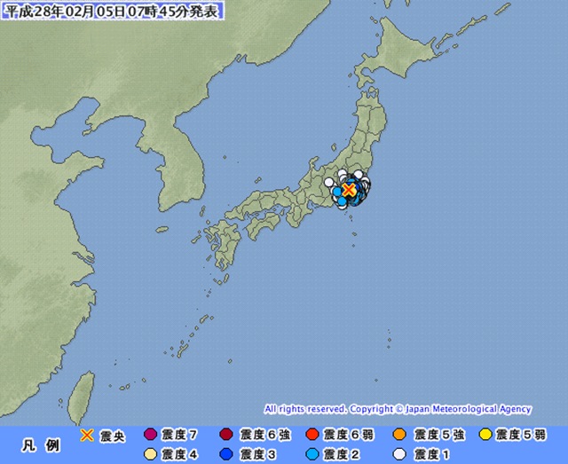 도쿄서 규모 4.6 지진
 출처:/ 일본 기상청 캡쳐