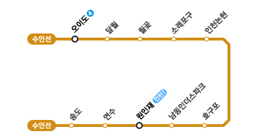 수인선
 출처:/ 다음 지하철 노선도 캡처