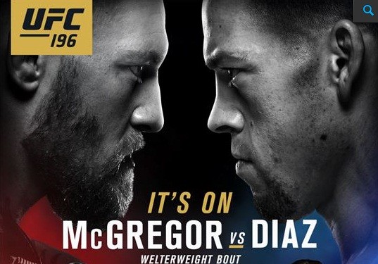 ufc 196 맥그리거 vs 디아즈
 출처:/ UFC 홈페이지 캡처