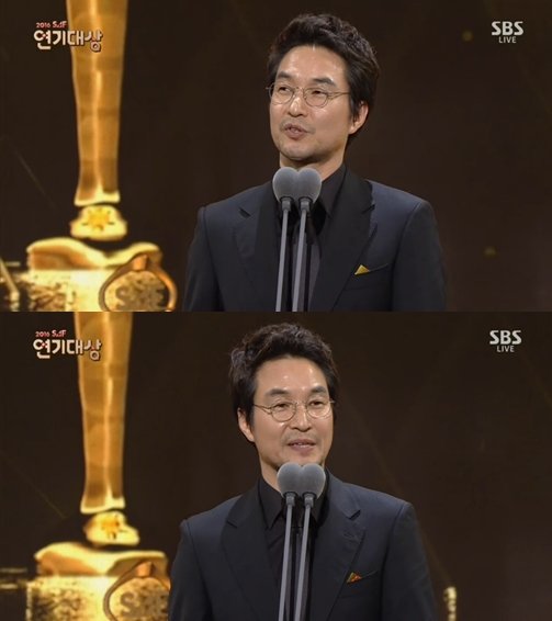 [ON+종합┃2016 SBS 연기대상] 대상 한석규 “길을 잃은 많은 사람들에게 위로가 되길”