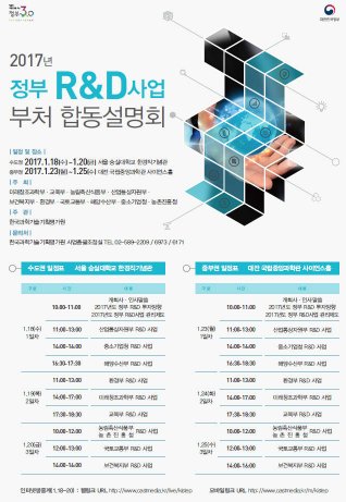 올해 정부 연구개발(R&D)사업 설명회 18~25일 개최