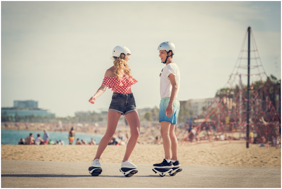 ▲사진=세그웨이（Segway）자이로휠W1 타는 모습