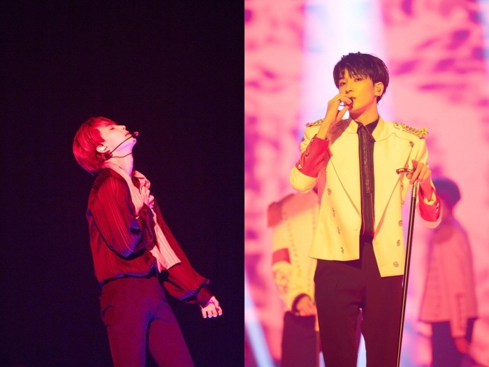 30일 오후 서울 송파구 잠실실내체육관에서는 세븐틴 단독콘서트 '2018 SEVENTEEN CONCERT-IDEAL CUT IN SEOUL' 3일차 공연이 열렸다. 멤버 정한과 원우의 공연모습. (사진=플레디스 엔터테인먼트 제공)
