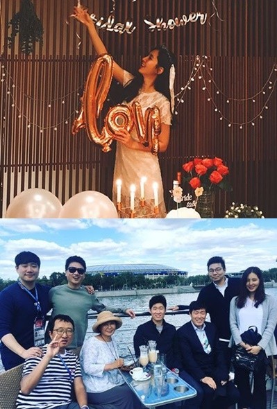 사진=한채아/배성재 SNS