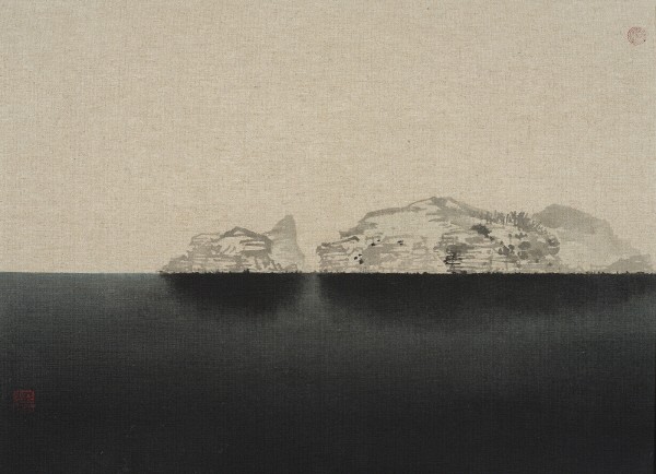 ‘제주진경, 53×73cm, 아사천에 수묵채색, 2016’. 사진=갤러리두인 제공