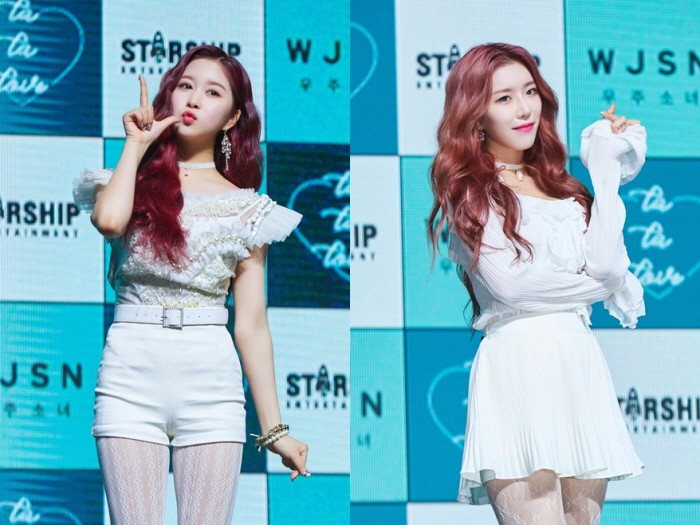 8일 서울 광진구 예스24 라이브홀에서는  걸그룹 '우주소녀(WJSN)'  새 미니앨범 'WJ STAY(우주 스테이)' 쇼케이스가 펼쳐졌다. (사진=스타쉽엔터테인먼트 제공)