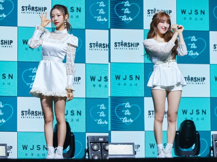 8일 서울 광진구 예스24 라이브홀에서는  걸그룹 '우주소녀(WJSN)'  새 미니앨범 'WJ STAY(우주 스테이)' 쇼케이스가 펼쳐졌다. (사진=스타쉽엔터테인먼트 제공)