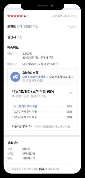 네이버 쇼핑, 상품 배송일 예측하는 '배송 시뮬레이터' 기능 도입