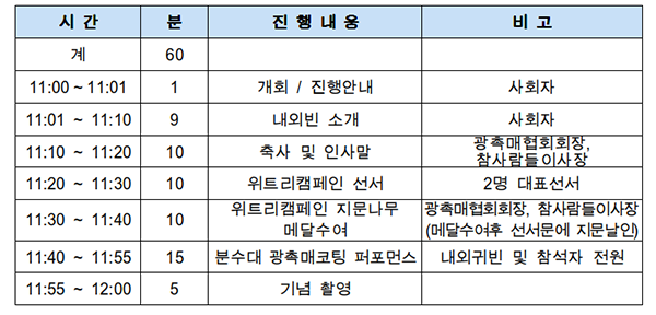  △부천 위트리 캠페인 행사 프로그램