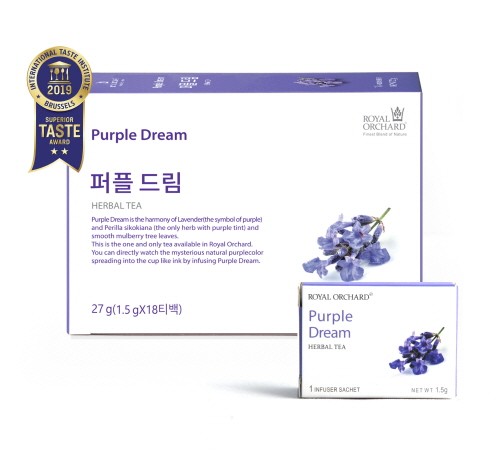 세계미각대회서  로얄오차드의 퍼플드림Tea  ‘Superior Taste Award상’ 수상