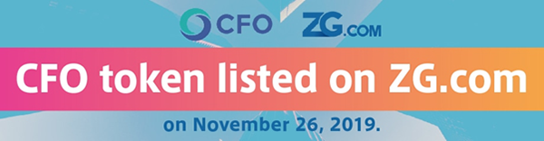 코인팜 온라인 발행 CFO Token, ZG.com 거래소 상장 