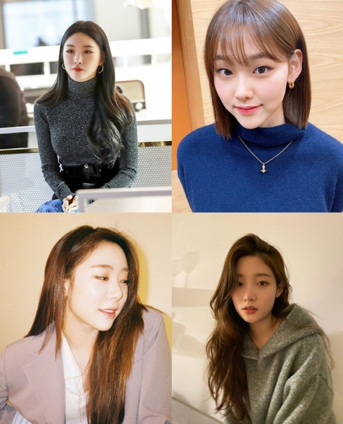 사진=MNH엔터테인먼트, 강미나-유연정-정채연 인스타그램 발췌
