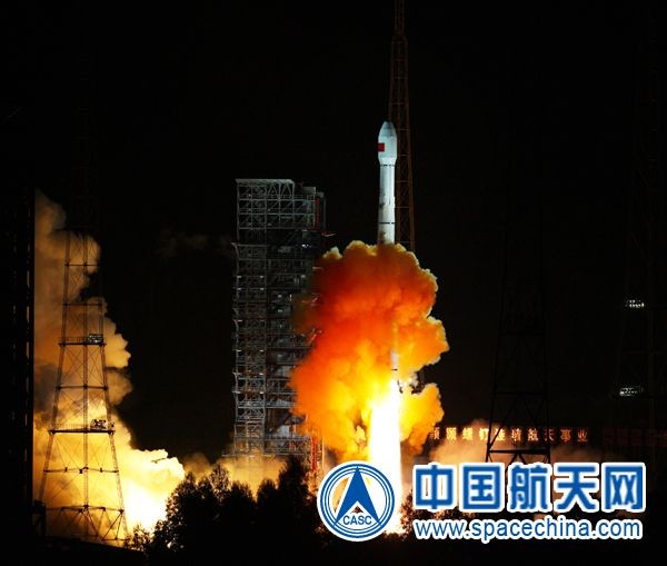 2014년 10월 발사되는 '창어 5호-T1'. 사진=중국우주과기그룹(CASC)